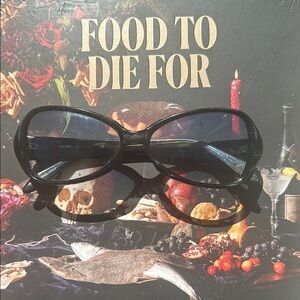 Via Spiga Black Sunglasses with Crystals